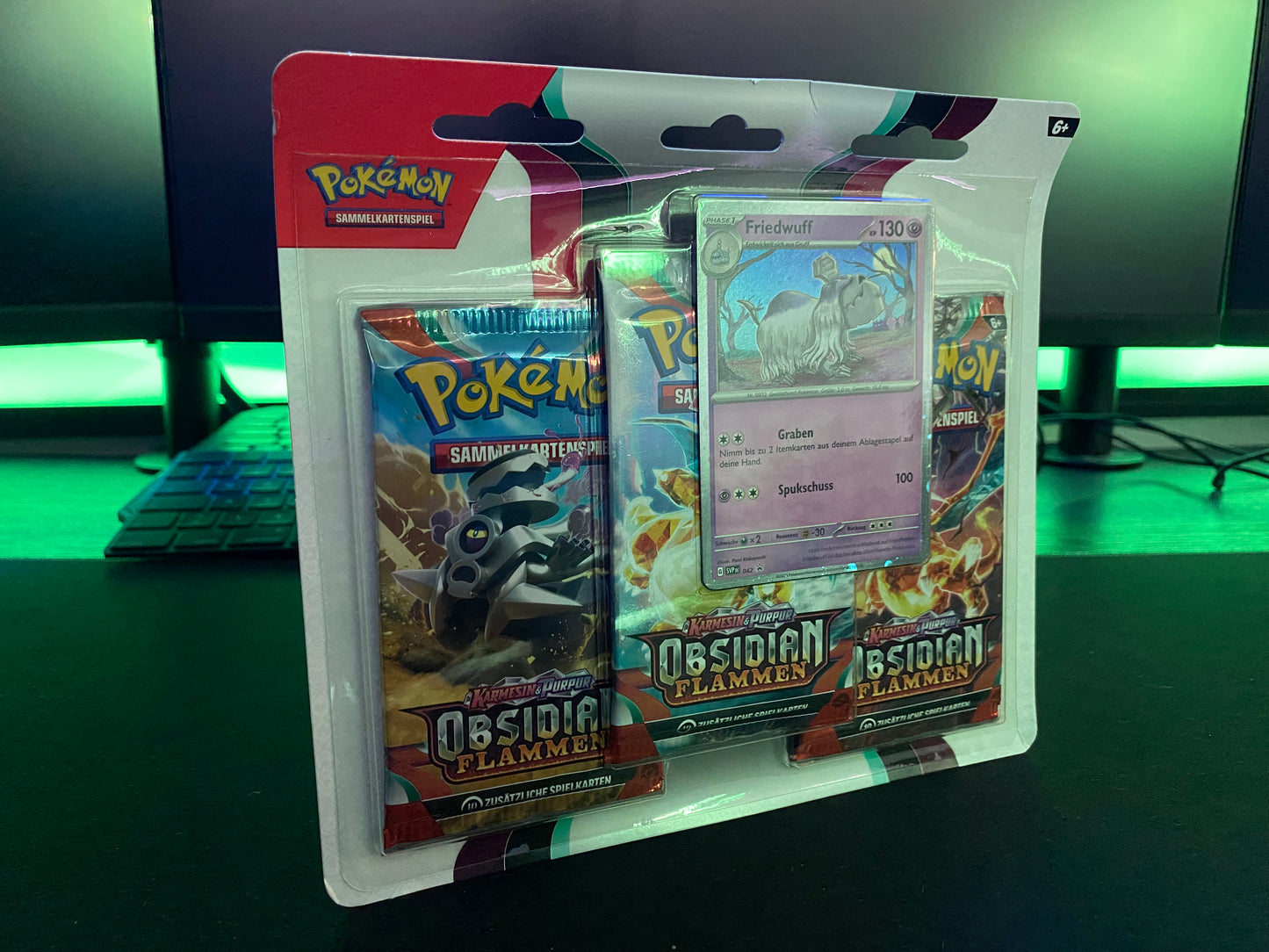 Pokémon KP03 Karmesin und Purpur - 3-Pack Blister Friedwuff