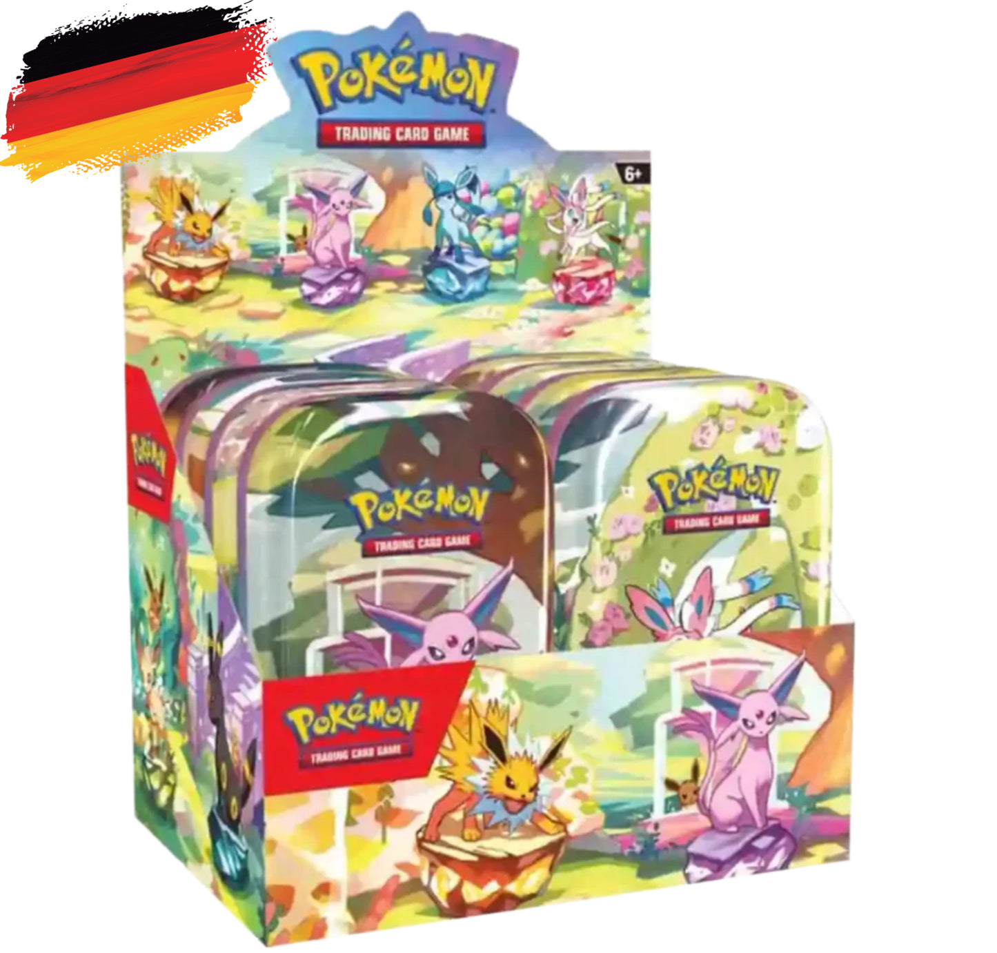 Pokémon KP8.5 Prismatische Entwicklungen - Mini Tin Display