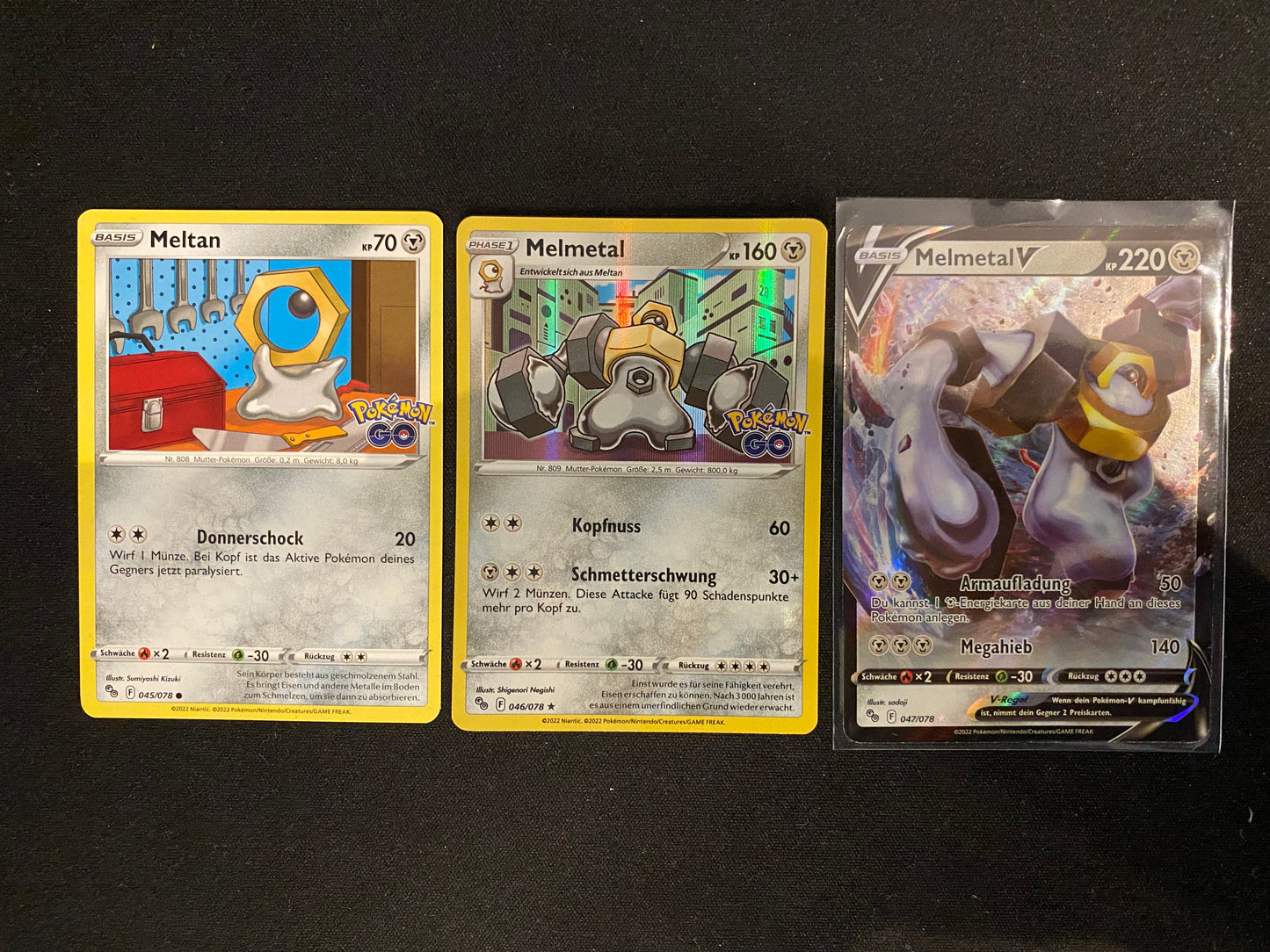 Pokemon GO TCG Meltan Melmetal Holo Melmetal V Set 047/078 Boosterfrisch NM DE