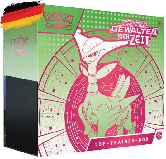 Pokémon KP05 Karmesin und Purpur Gewalten der Zeit - Eisenblatt - Top Trainer Box