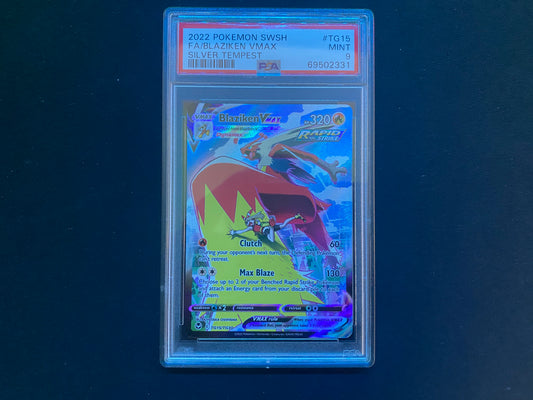 Blasiken VMAX TG15/TG30 - Silver Tempest - PSA 9