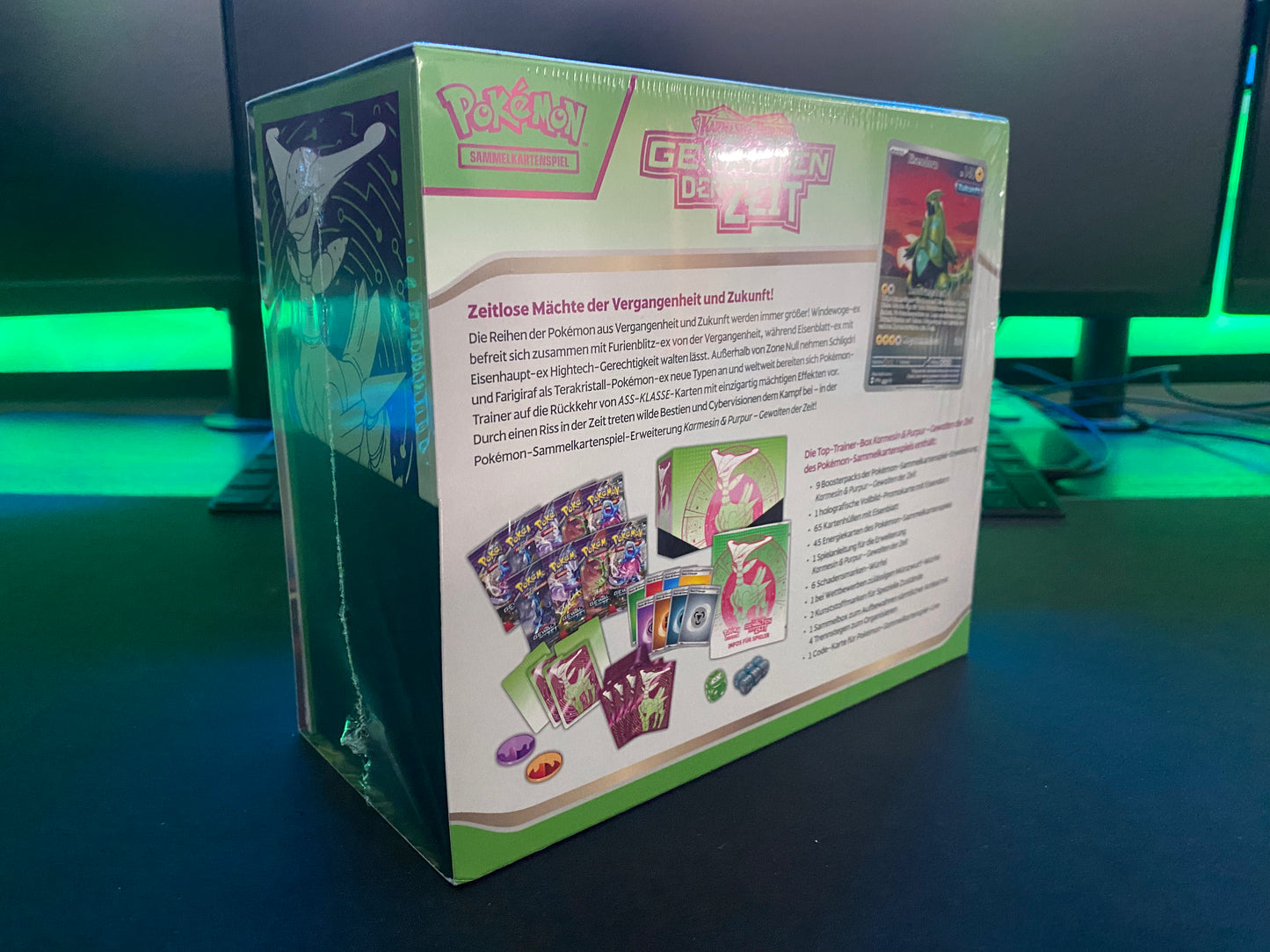 Pokémon KP05 Karmesin und Purpur Gewalten der Zeit - Eisenblatt - Top Trainer Box