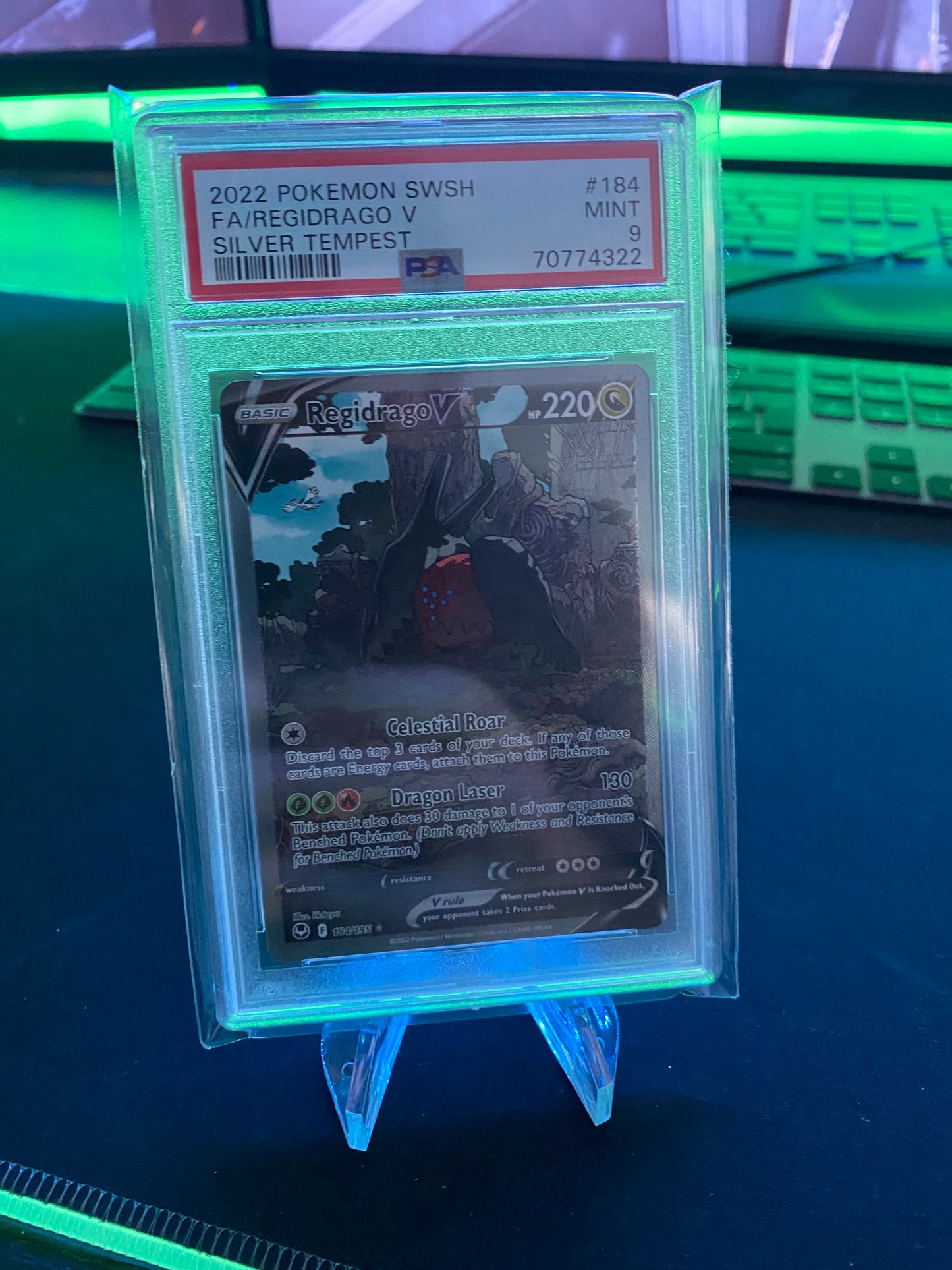 Regidrago V 184/195 - Silver Tempest - PSA 9