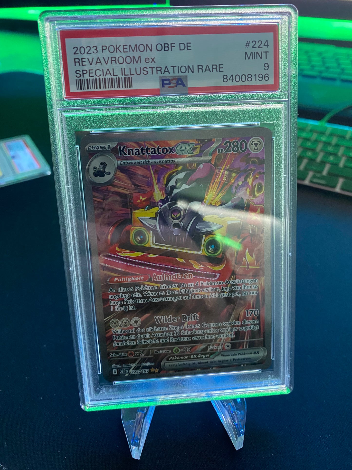 Knattatox EX 224/197 - Obsidian Flames - Obsidian Flammen - PSA 9