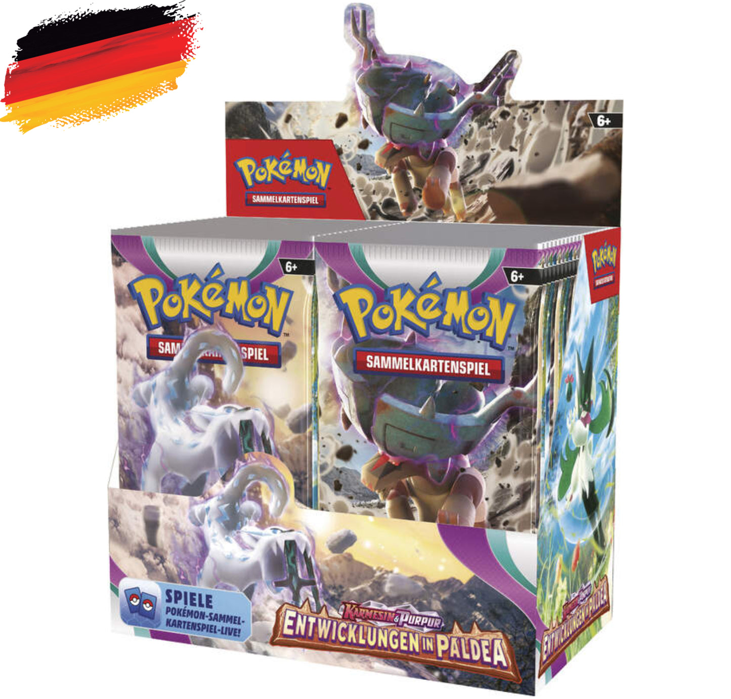 Pokémon KP02 Karmesin und Purpur Entwicklungen in Paldea - 36er Booster Display