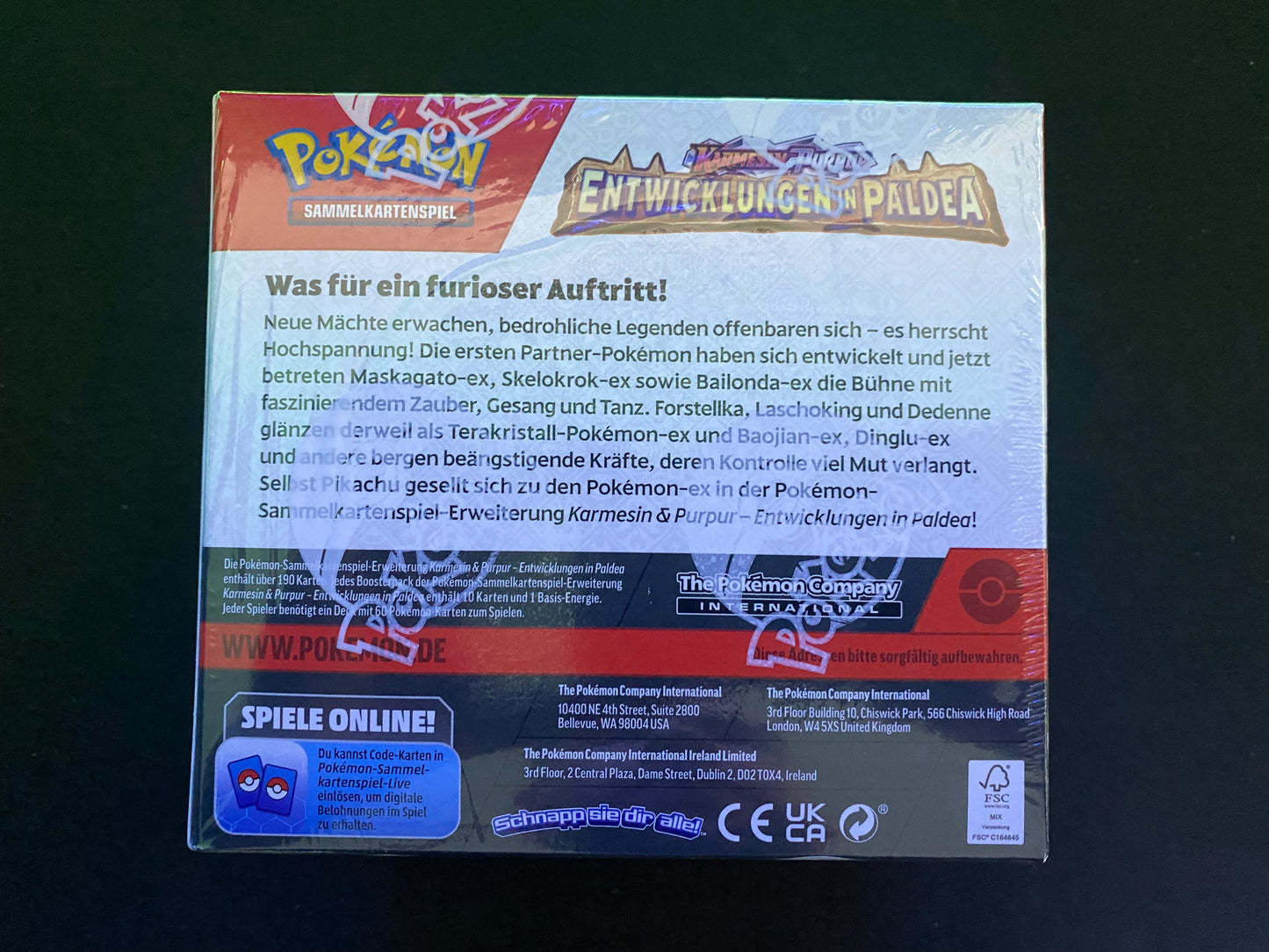 Pokémon KP02 Karmesin und Purpur Entwicklungen in Paldea - 36er Booster Display