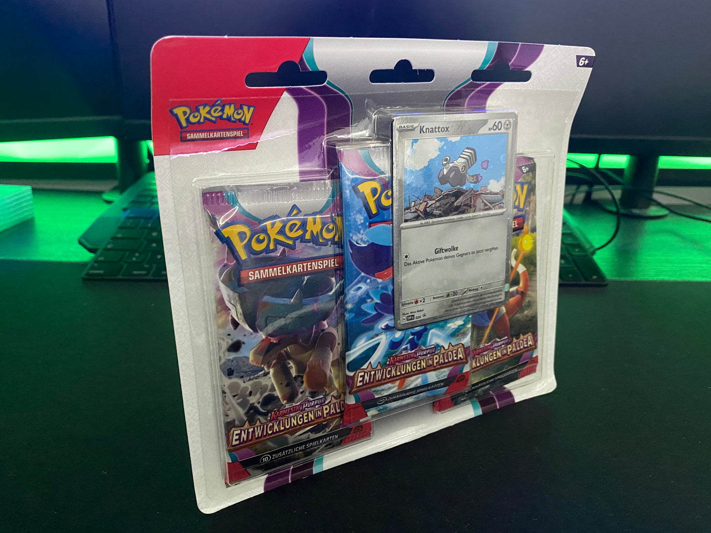 Pokémon KP02 Karmesin und Purpur - 3-Pack Blister Knattox