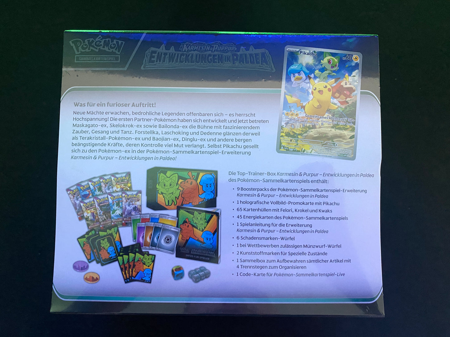 Pokémon KP02 Karmesin und Purpur Entwicklungen in Paldea - Top Trainer Box