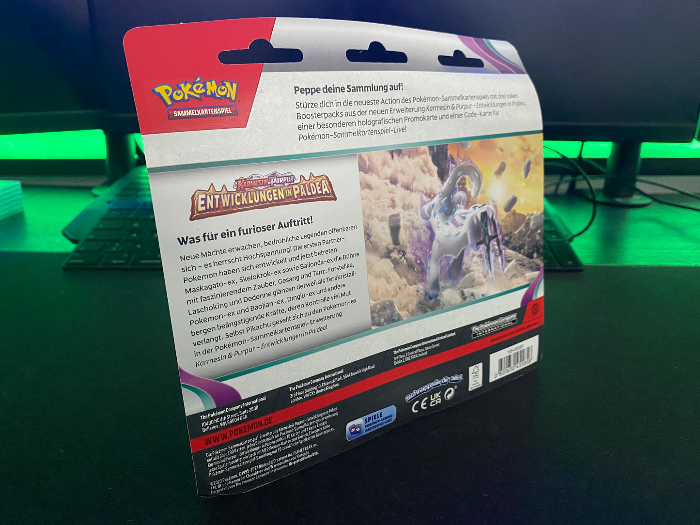 Pokémon KP02 Karmesin und Purpur - 3-Pack Blister Knattox