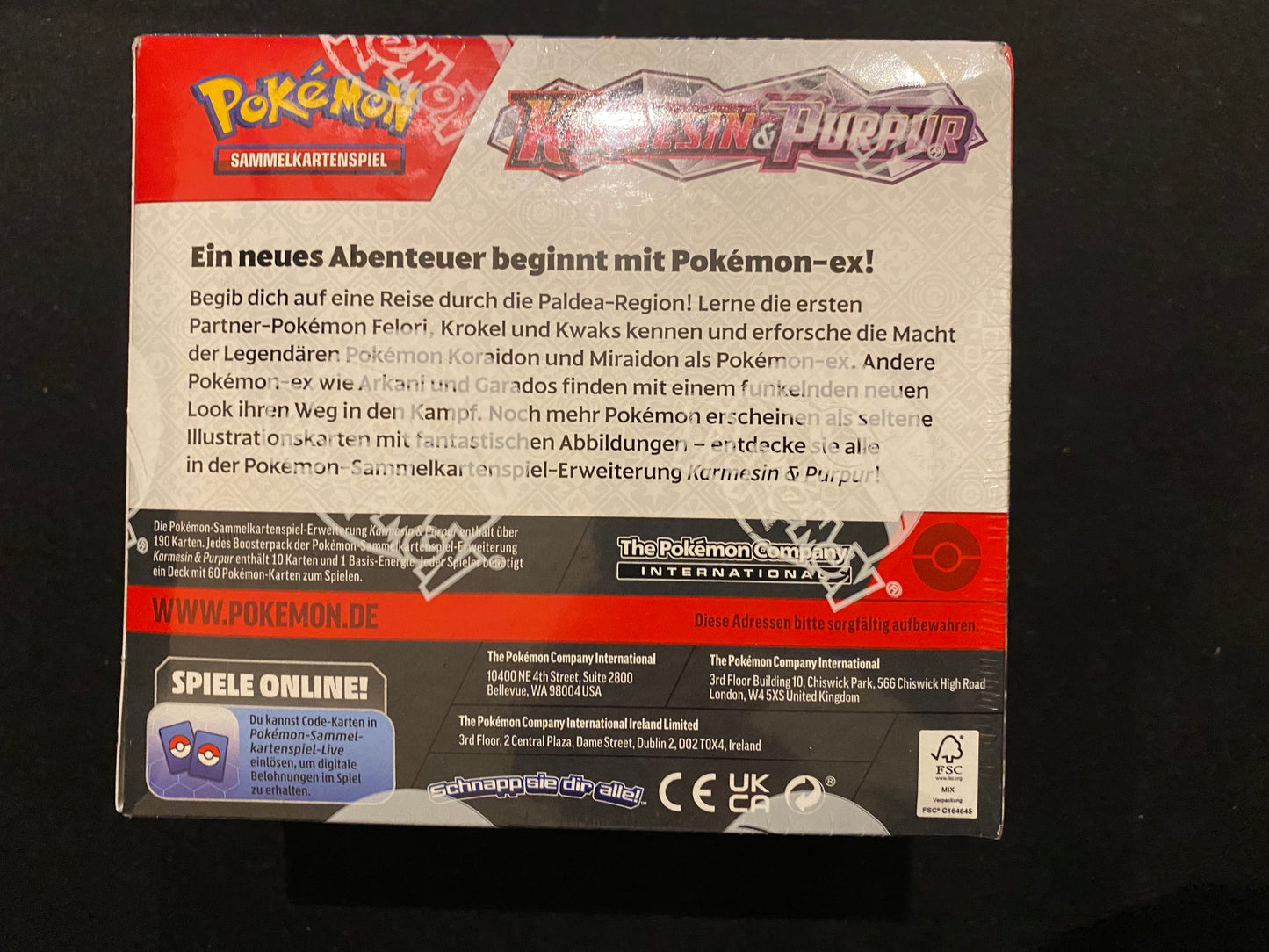 Pokémon KP01 Karmesin und Purpur - 36er Booster Display