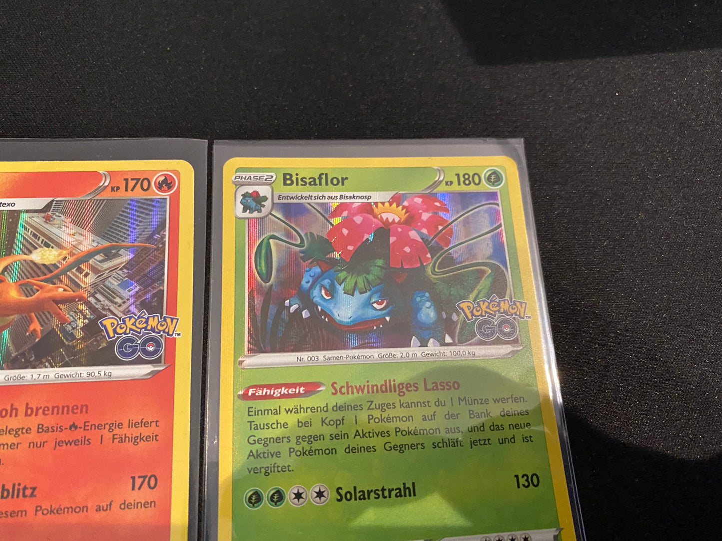 Pokémon GO Glurak Bisaflor Turtok Holo Set DE NM Boosterfrisch 017/010/003/078