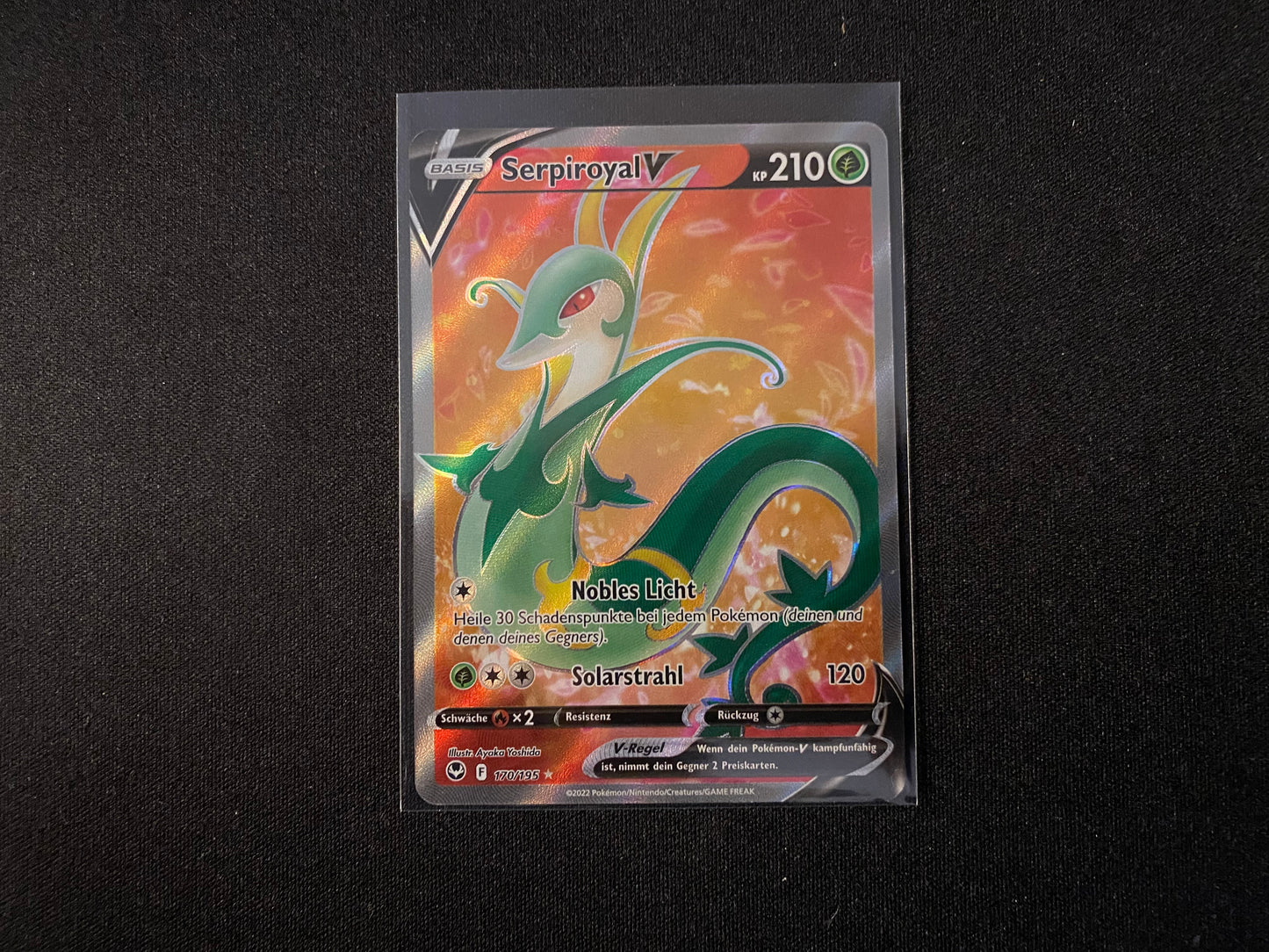 Pokemon Silberne Sturmwinde SWSH12 - Serpiroyal V 170/195 - NM