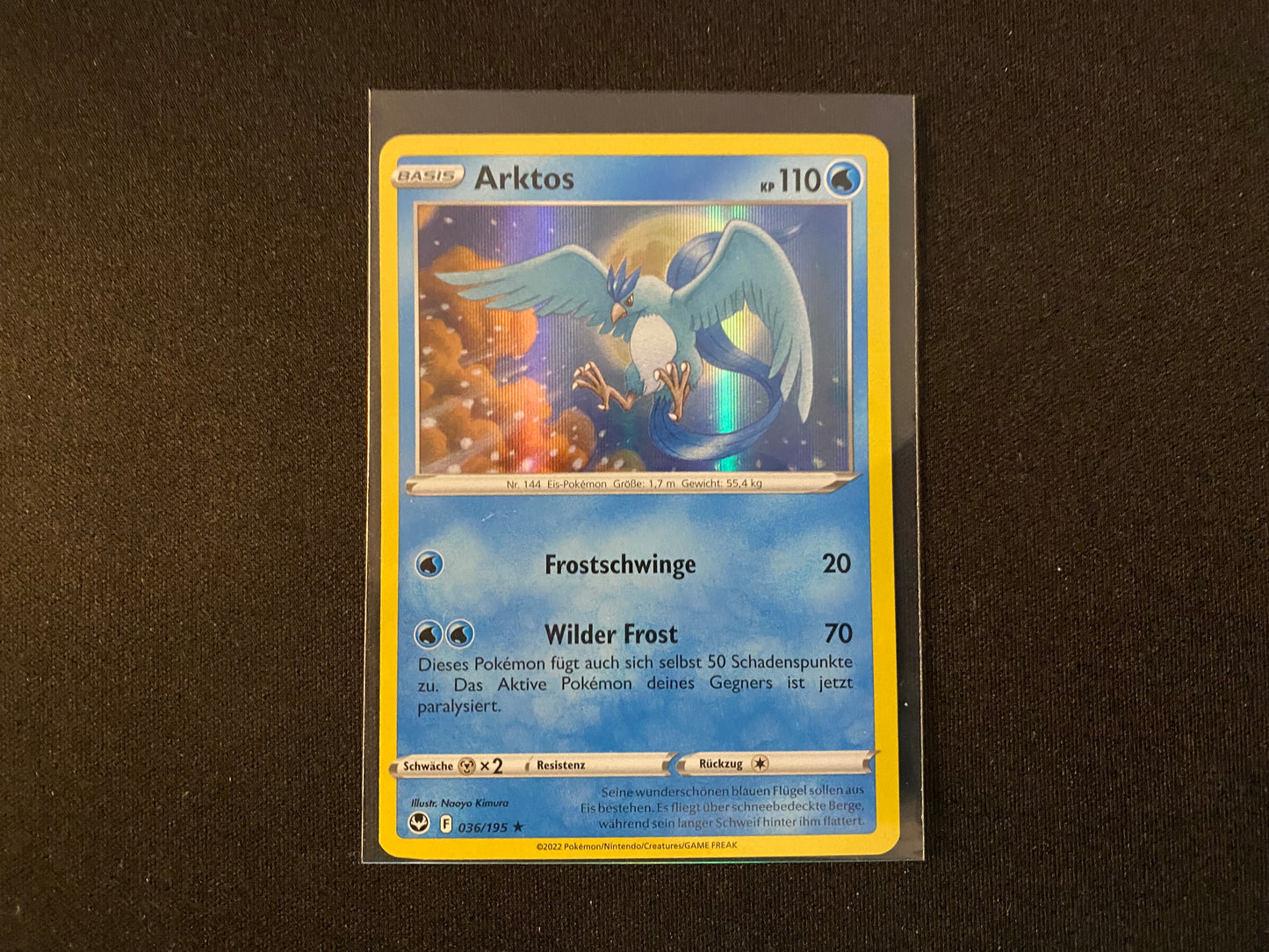 Pokemon Silberne Sturmwinde SWSH12 - Arktos Holo 036/195 - NM