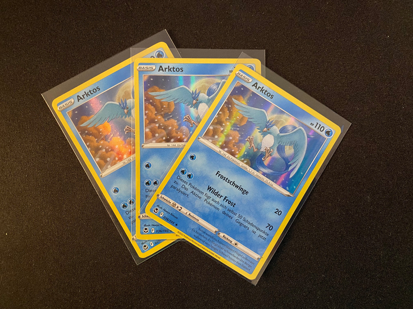 Pokemon Silberne Sturmwinde SWSH12 - Arktos Holo 036/195 - NM