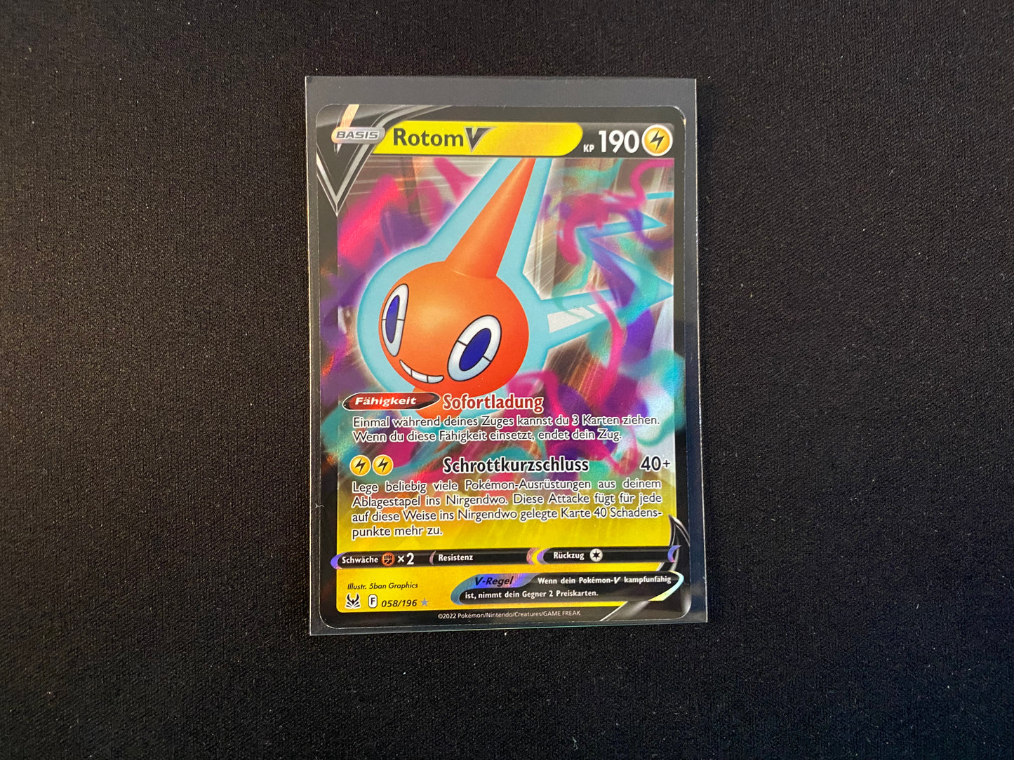 Pokemon Verlorener Ursprung SWSH11 - Rotom V 058/196 - NM