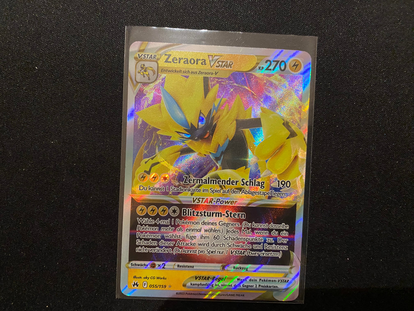 Pokemon Zenit der Könige SWSH12.5 - Zeraora VSTAR 055/159 - NM
