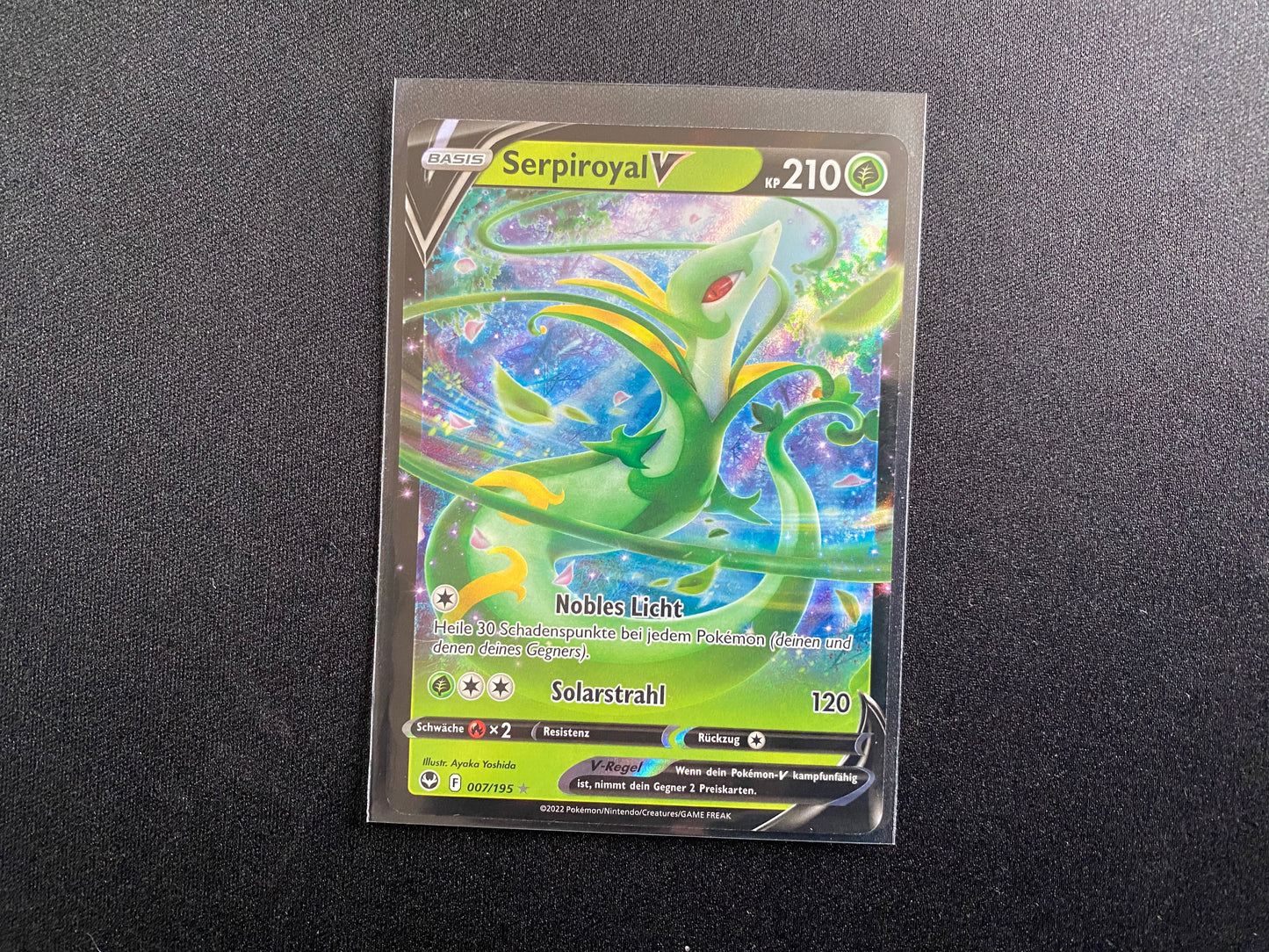 Pokemon Silberne Sturmwinde SWSH12 - Serpiroyal V 007/195 - NM
