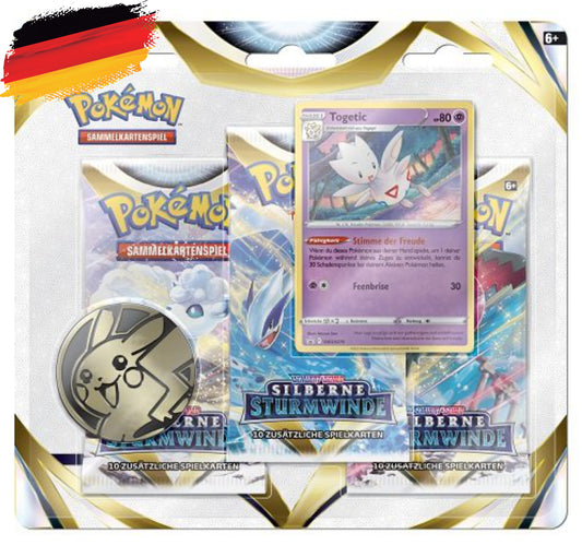 Pokémon SWSH12 Silberne Sturmwinde - 3-Pack Blister Togetic