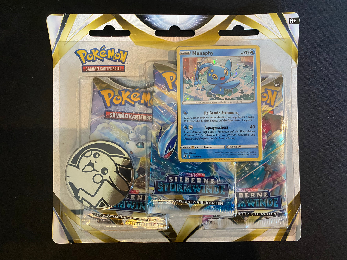 Pokémon SWSH12 Silberne Sturmwinde - 3-Pack Blister Manaphy