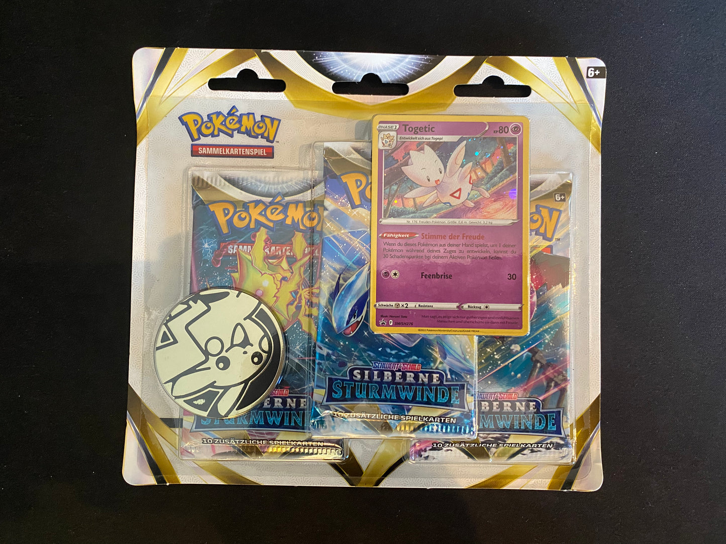 Pokémon SWSH12 Silberne Sturmwinde - 3-Pack Blister Togetic