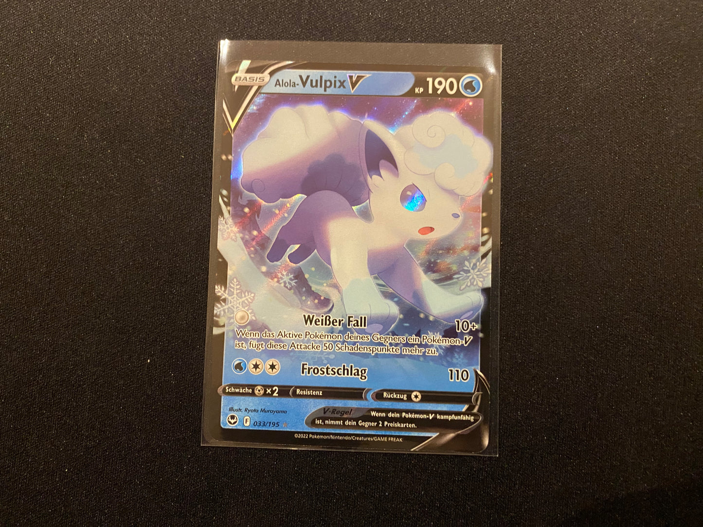 Pokemon Silberne Sturmwinde SWSH12 - Alola Vulpix V 033/195 - NM