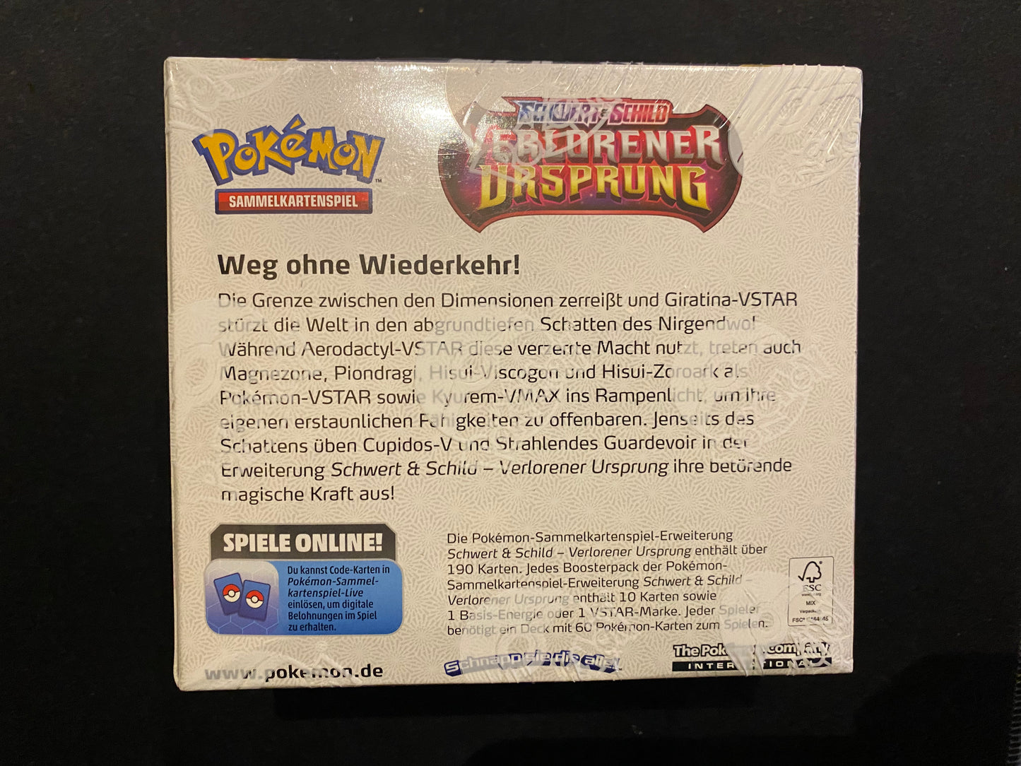 Pokémon SWSH11 Verlorener Ursprung - 36er Booster Display