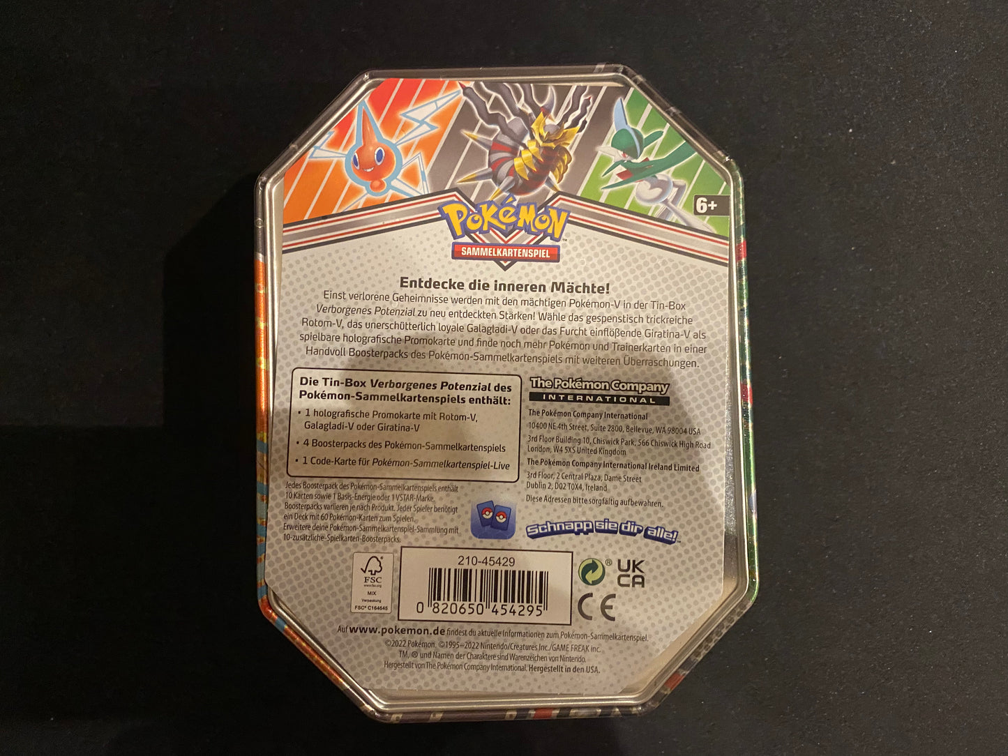 Pokémon SWSH11 Verlorener Ursprung - Tin Box #105 Rotom V